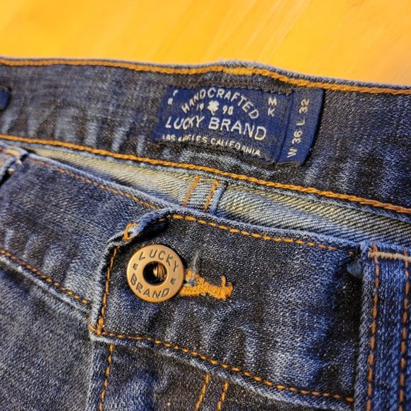 Lucky 221 Original Straight Cut Off Distressed 36 - Picture 5 of 8